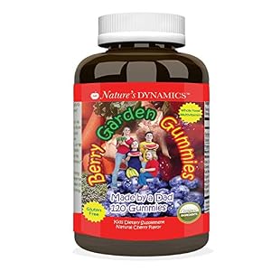 Berry Garden Gummies Organic Whole Food Children's Multivitamin Cherry Flavor (120 Count)