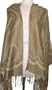 100% Pashmina Aster Petal Design Shawl / Wrap / Stole - Beige