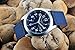 Uniprod Fashion Men's Quartz Stainless Steel Week,Date Display Military Watch With Nylon Blue Canvas Band