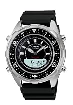 Casio Men's AMWS320-1AVCF Tough Solar Black Dial Diver Watch
