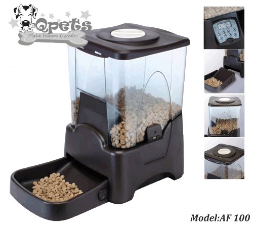 Qpets Petself Electronic Feeder (up to 45 Cups) with LCD display