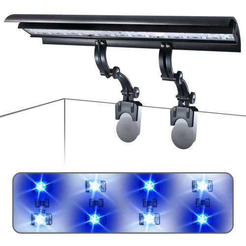 Wave-point 6-Watt Micro Sun Super Blue and Daylight LED Clamp on Light, 12-Inch