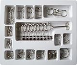 チャイニーズリング 知恵の輪 スチールパズル 知的立体パズル ゲーム 手品 おもちゃ 16 セット