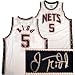Jason Kidd Autographed White NJ Nets Jersey