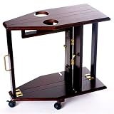 Poker Folding Drink Cart Table Mahogany