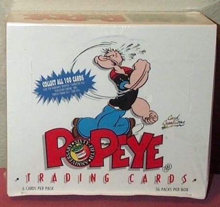 Popeye 65th Anniversary Trading Cards Box -36 Count