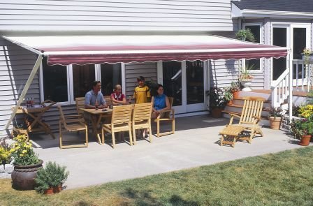 10FT Burgundy Stripe 900XT Retractable Awning On Sale