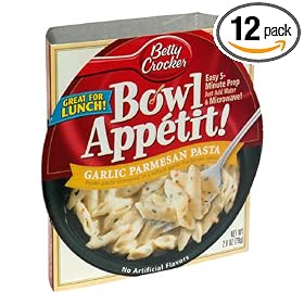 Betty Crocker Bowl Appetit, Garlic Parmesan Pasta, 2.8-Ounce Bowls (Pack of 12)