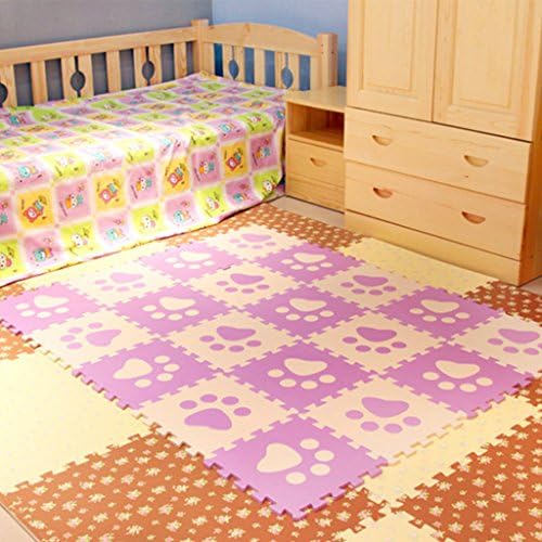 10 Pcs Kids Crawling Rug Cartoon Floor Mat Baby's Game Carpet Eva Foam Puzzle Mat Coffee Foot