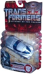 Transformers Movie Series 2 Deluxe Class 6 Inch Tall Robot Action Figure - Autobot SIDESWIPE with Deployable Blades and Shifting Battle Armor (Vehicle Mode : Corvette Stingray Concept Mode)