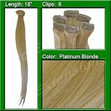 18" Inch Platinum Highlight Streaks Pro Extensions Premier Human Hair Extensions