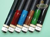 Set of 6 Aska Pool Cue Sticks L2000