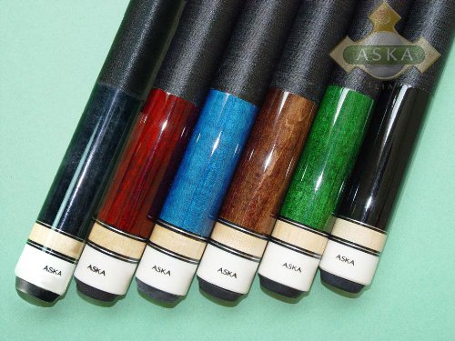 Set of 6 Aska Pool Cue Sticks L2000