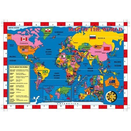 Childrens Toyshop  Toys : World Map, 200pcs