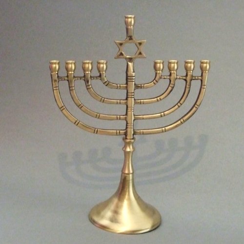 Chanukah Menorah 9 Branch of David