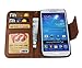 Galaxy S4 case,By HiLDA,Wallet Case for Samsung Galaxy S4/i9500,Premium PU Leather Case,Credit Card Holder,Flip Cover Case[Brown]