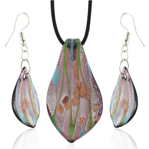 Childrens Toyshop  Jewelry : Ocean Colors Murano Glass Earrings Set