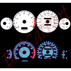 93-97 Toyota Corolla Carbon AT/MT WHITE GLOW GAUGES