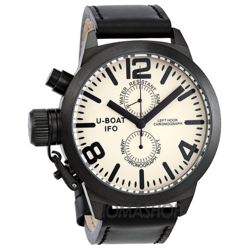 U-Boat Beige Dial Leather Mens Watch 364 U-Boat Beige Dial Leather Mens Watch 364