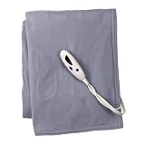 Biddeford Blankets, LLC Cement Heated Fleece Throw - 50x62