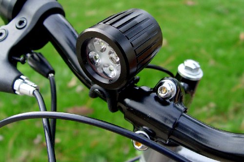 Lumintrek TB-1600 TrailBlazer 1600 Lumen LED Bicycle Light (Black) with Battery Pack, Helmet Mount Kit & 5 Year USA Warranty 