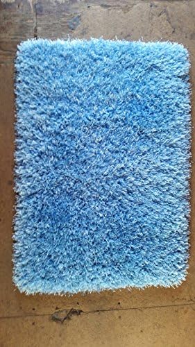 Rose Delux Plush Door Mat Light Blue Shag (2ftx3ft)