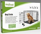 EliteField 42" 2-Door Folding Dog Crate 42" Long X 28" Wide X 30" High
