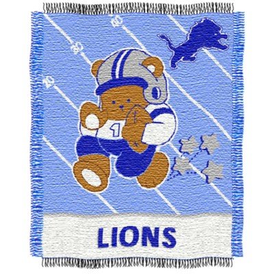Detroit Lions NFL Triple Woven Jacquard Throw (Baby Series) (36x46)