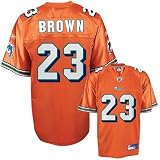 Reebok NFL Equipment Miami Dolphins #23 Ronnie Brown Orange Alternate Replica Football Jersey