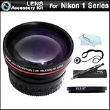 Vivitar Telephoto Lens Kit For Nikon 1 J1, Nikon 1 V1 Mirrorless Digital Ca ....