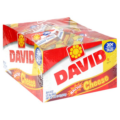 David Seeds In-Shell Sunflower Seeds Nacho, 0.8-Ounce Packages in 36-Count Boxes (Pack of... by David Seeds