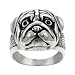 Sterling Silver Dog Face Ring