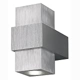 Aidan Up/ Down Wandleuchte brushed metal warmweiße LED