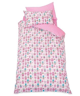 My Village Friends duvet cover set - Pink

