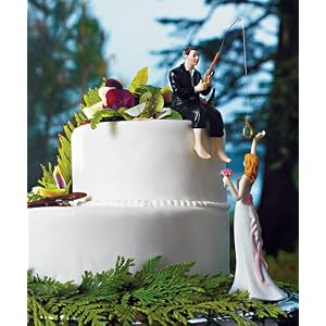 hooked on love cake topper