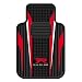 Red And White R Racing Universal-Fit Molded Front Floor Mats - Set of 2