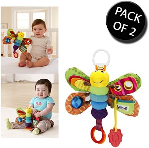 2x Lamaze Clip 'n' Go Freddie the Firefly Baby Soft Toy
