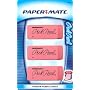 PaperMate Pink Pearl Premium Medium Rubber Eraser 3 Pack (70502PP)