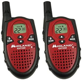 Midland Xtra Talk GXT250  2 Watt 22 Channel GMRS Radios Pair Pack with up to 7 Mile Range & 38 Codes