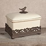GG Collection House Finch Bread Box with Metal Base