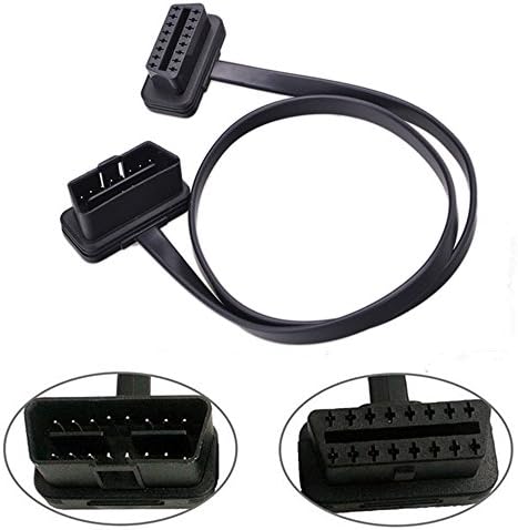 Flat Thin As Noodle OBD2 OBD 16Pin 16 Pin ELM327 Male To Female Extension Cable
