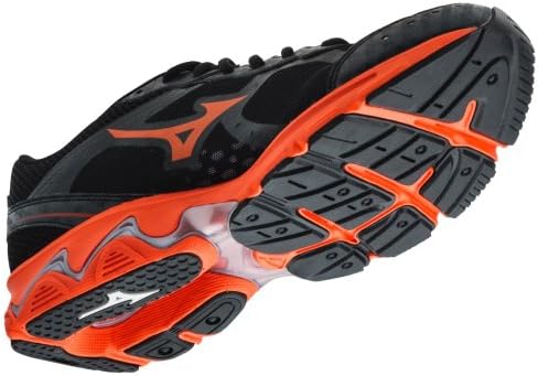 Mizuno Men's Wave Unite 2 Running/Training Shoe - Black & Orange (Black/Orange, 9)