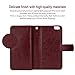 iPhone 5 case, iPhone 5s Wallet case, BRG [Wristlet] [6 Card Holder] [Magnetic Detachable] PU Leather Folio Flip Credit Card Slots Cash Holder Wrist Strap Case for Apple iPhone 5 5s, (Brown)