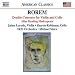 Rorem: Double Concerto for Violin and Cello; After Reading Shakespeare