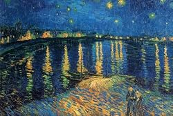 Starry Night over the Rhone, c.1888 Poster Print by Vincent van Gogh, 36x24 Poster Print by Vincent van Gogh, 36x24