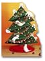 Kittens Climbing Christmas Tree (Holiday Cards)