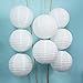 Luna Bazaar Paper Lanterns (8-Inch, Parallel Style Ribbed, White, Set of 8) - Rice Paper Chinese Japanese Hanging Decorations for Homes, Parties, Weddings, Christening, Proms, Events