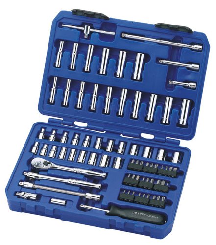 Draper Expert 18966 Metric/AF Chrome Vanadium Socket Set 75 pc