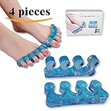 ToePal by DR JK- Toe Spreader & Gel Toe Separators Kit- 4 Piece Toe Spacer gel, Toe Separators, Toe Straightener For Yoga, Toe Stretcher, Big Toe Straightener for Bunion, Hallux Valgus & Hammer Toe