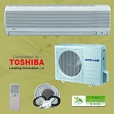 12000 1 Ton Btu Ductless Mini Split Air Conditioner Unit AC A/C System Heat Pump + Free Installation Kit